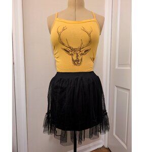 NEW black mesh tulle ruffled skirt by xhilaration S
